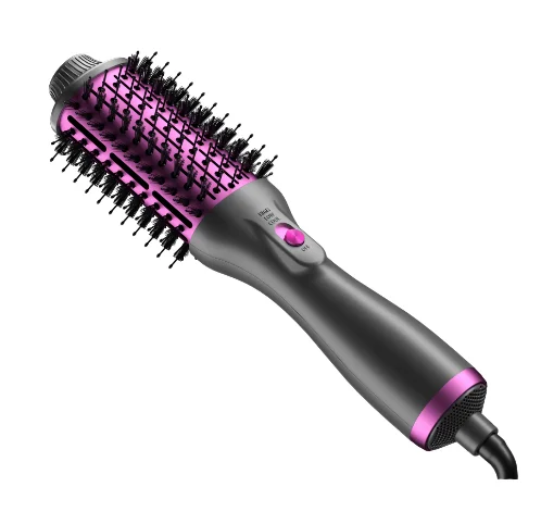 2023 hit 1200W true negative ion hot air comb mini style hair dryer straighteer styling comb source manufacturers