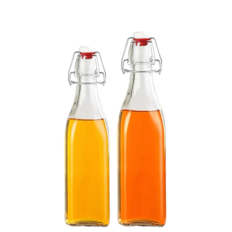 Flip Top Glass Bottle Swing Top Brewing Bottle with Stopper for Beverages, oil, vinegar, kombucha, beer, water, soda