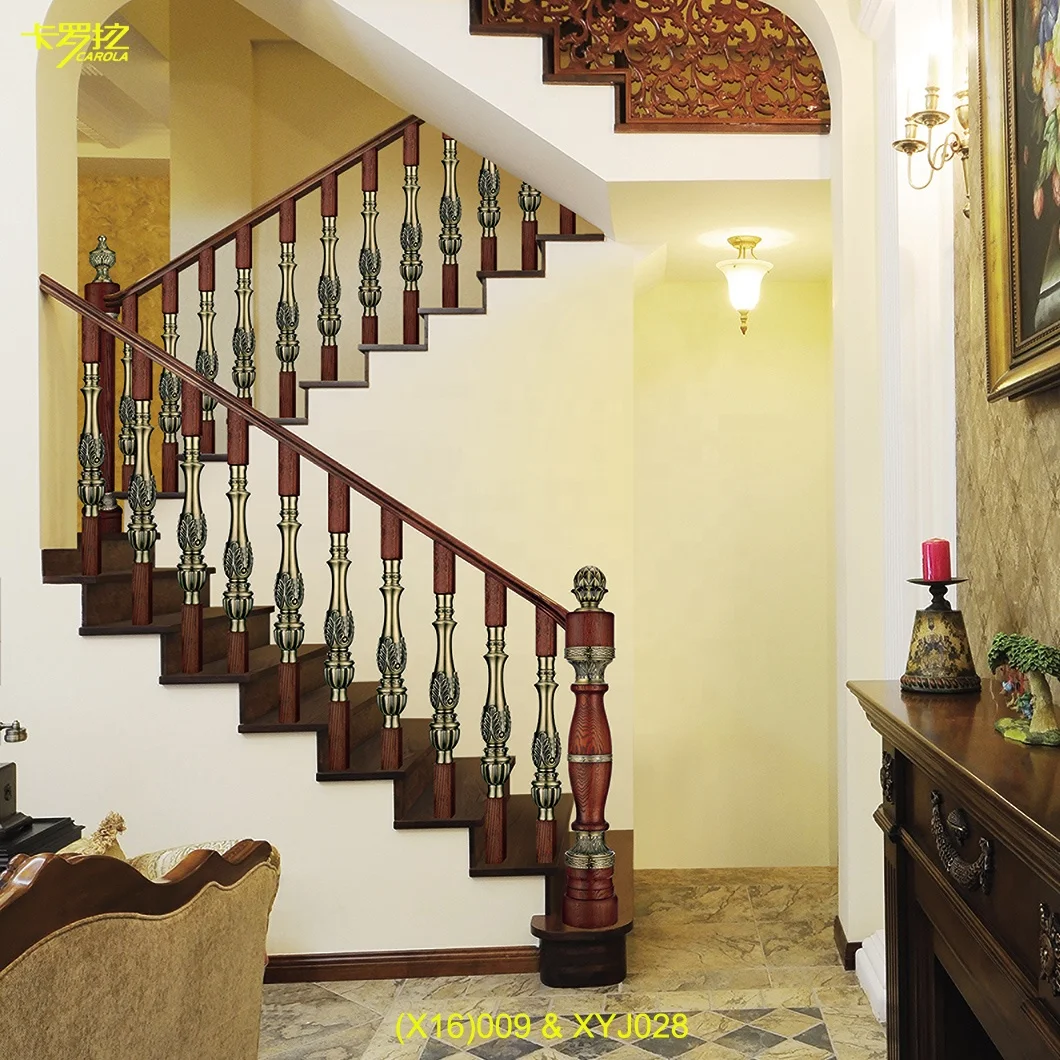 Aluminum And Wood Stair Fence Handrail Newel Post