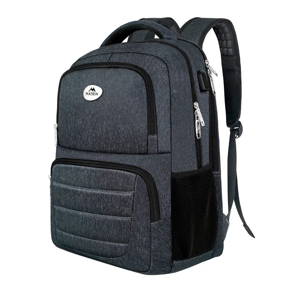 Новый дизайн по индивидуальному заказу металлический логотип Водонепроницаемость 15,6 дюймов ноутбук рюкзак с USB портом для зарядки ноутбука рюкзак