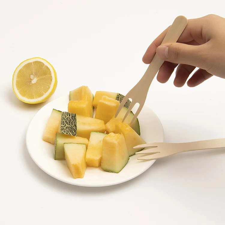 Wholesale Eco-Friendly Disposable Wooden Chip Fork 1000PCS Wooden Disposable Fork