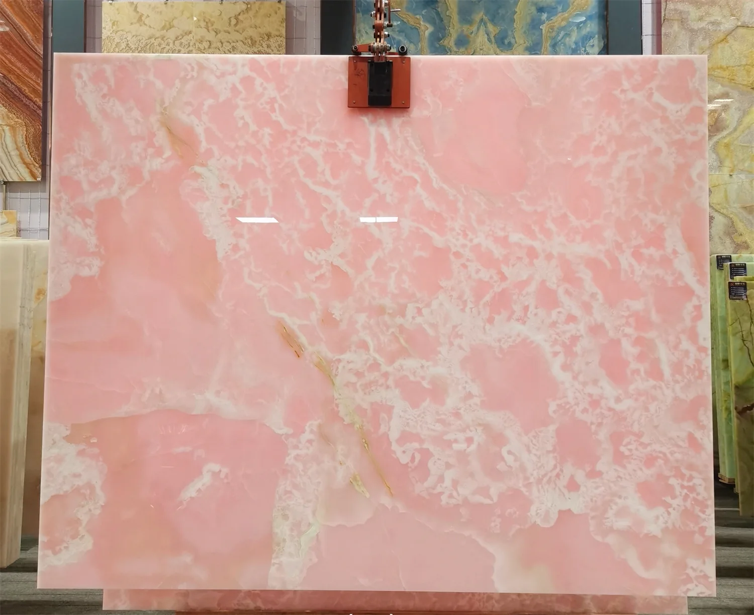 Wholesale Premium Quality Backlit MGT Pink Onyx Marble Slab For Wall Panel Decoration
