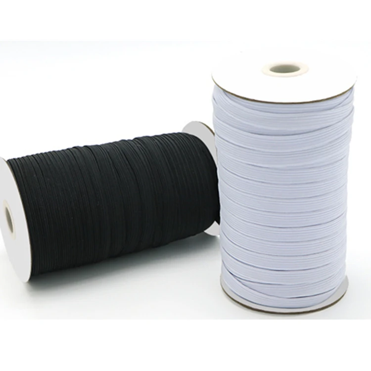 5 мм эластичная лента для шитья черная белая трикотажная текстильная плоская плетеная для одежды 3 мм 6 мм 1/4 дюйма пользовательская трикотажная эластичная лента