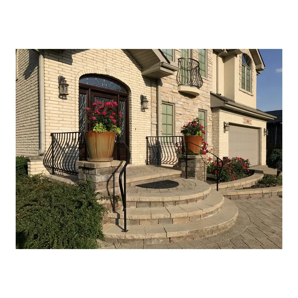 ACE Apartment Traditional Design Top Mounted Iron Wrought Balustrade Used In Stairs Or Balcony For Project