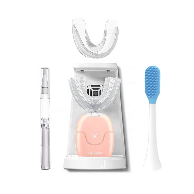 New U Shape 360 Degree Rechargeable Electric toothbrush Sonic Teeth Whitening Kit Gum Massage For Adult