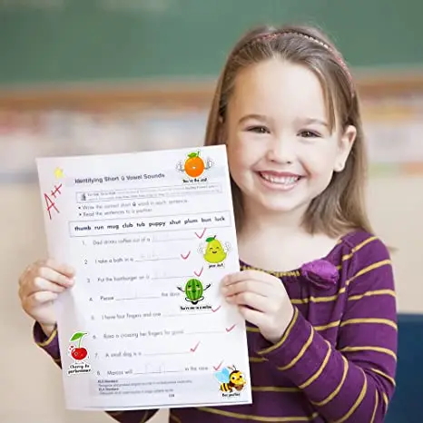 Cute Fruit Teacher Stickers Good Behavior Motivational Sticker Classroom Incentive Award Decals for Students Teachers