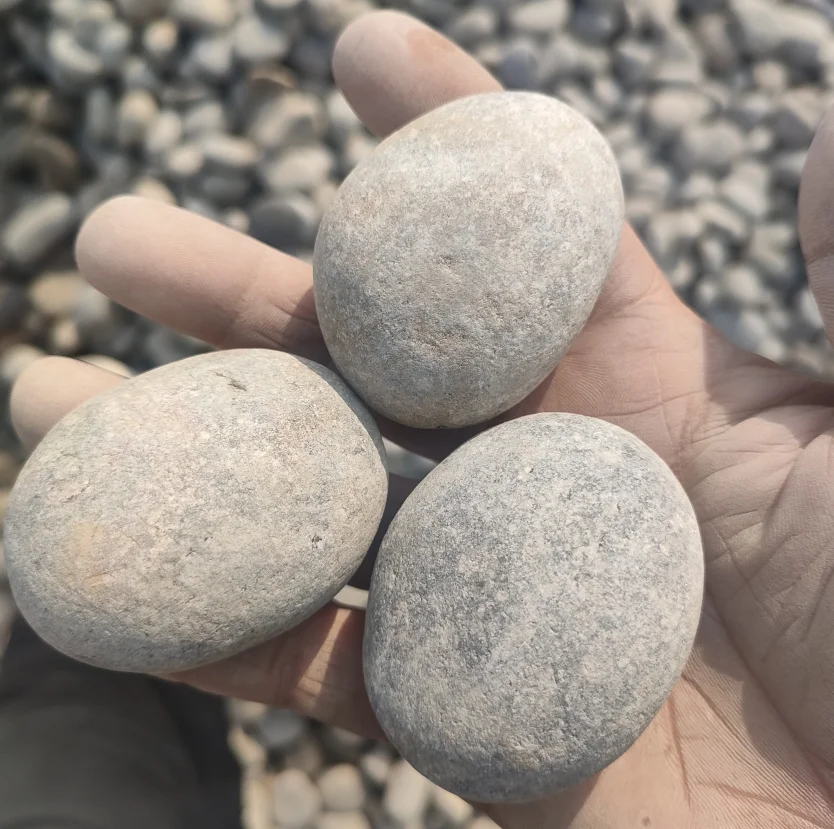 High quality natural small light grey marble pebble stone river rock stones pebbles landscape for garden