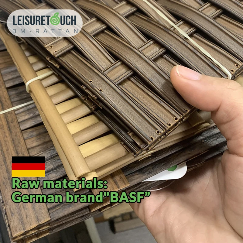 Leisure Touch Rattan Foshan GRS Certification UV-resistant Rattan weaving material artificial plastic PE synthetic rattan strip