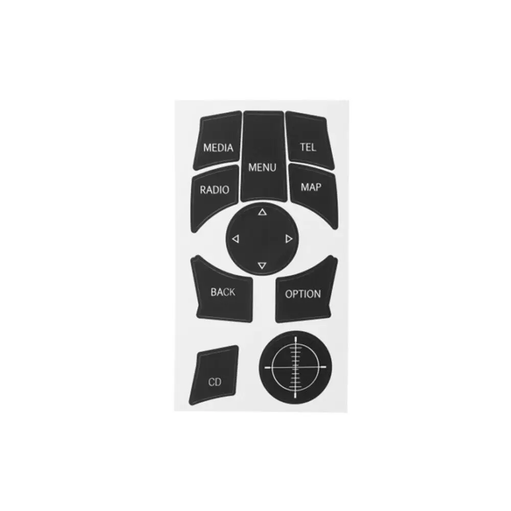 Car Console Multimedia Media CD Radio Menu Tel Switch Button Repair Kit Sticker Decals for BMW X1 X3 X4 X5 X6 1 2 3 4 5 7 Series