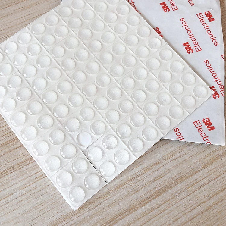 Clear Removable Sticky Adhesive Reusable Transparent Double Sided Round Nano Gel Mat for Wall Metal