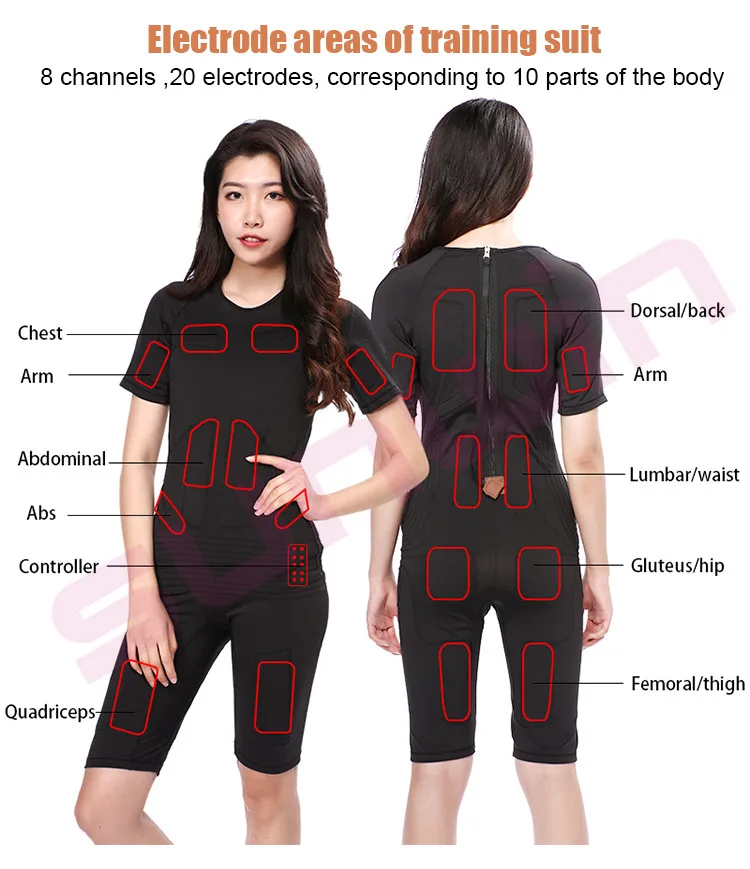 Oem Odm Healthcare Ems Training Suit Muscles Massage Clothing Electric Muscle Stimulator Smart Fitness Ems Suit