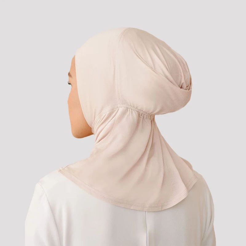 Malaysia Non-slip Underscarf Hijab Customized Premium Japanese Cotton Jersey inner Hijab Full coverage Ninja inner cap