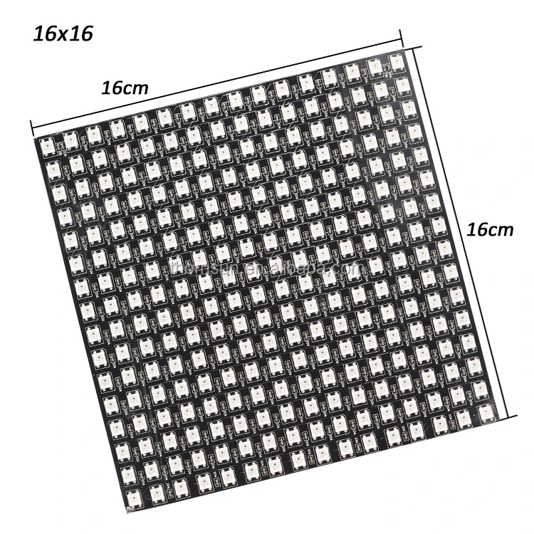 ws2812b rgb led pixel dot matrix flexible display 5v 8x8 8x32 16x16 32x32