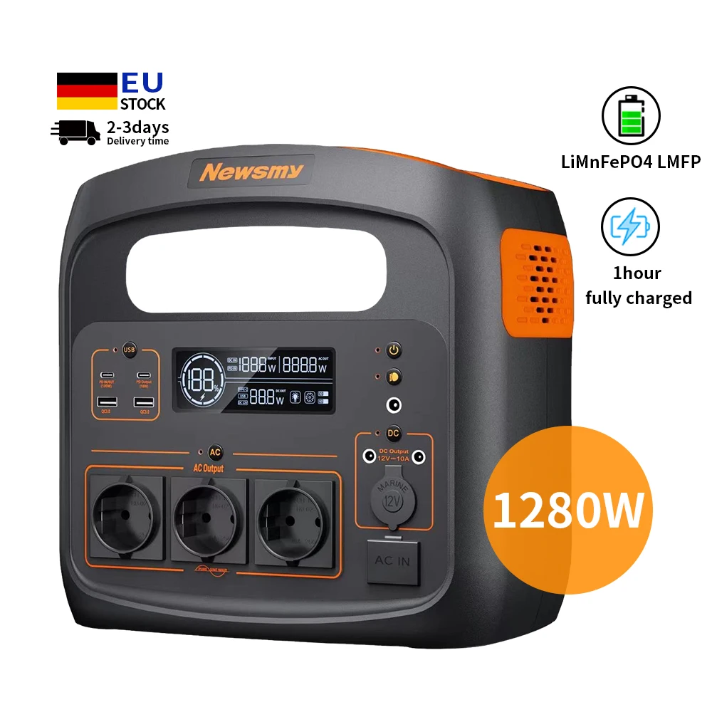 Электростанция портативная 1102.5Wh/1200w 110v/120v для мобильного телефона/ноутбука/наружная/Аварийная