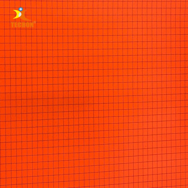 HI VIS ORANGE ANTISTATIC REYCLED POLYESTER WITH FR PU+ PTFE LAMINATION