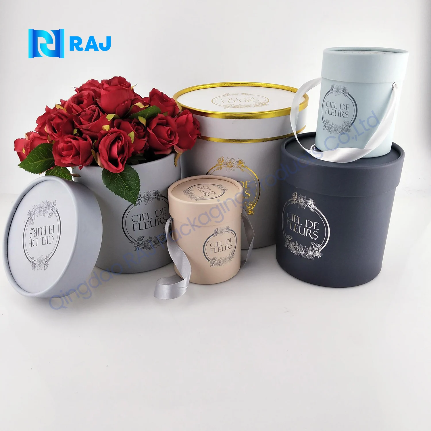 Exquisite Custom Cylinder Cube Cute Packaging Box Paper Tube Printed Cardboard Round Hardboard Packaging Round Box For Gift Pack