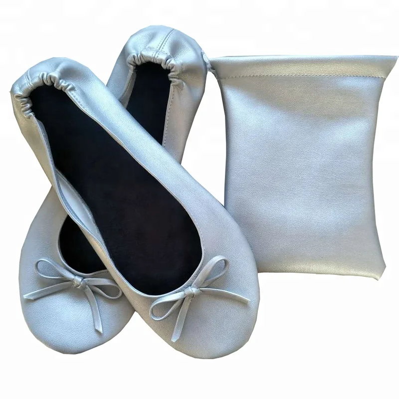 Fashion ballet shoes,foldable flats shoes with pouch