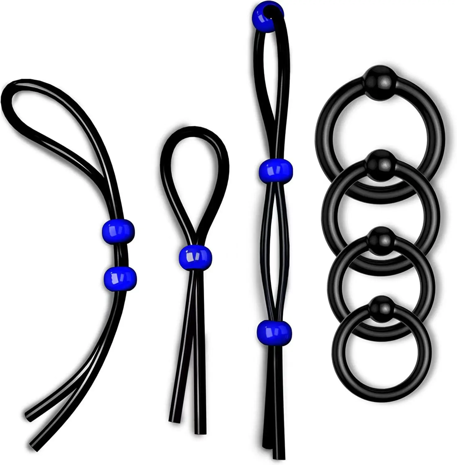HOT sale delay ejaculation glans penis cage cock sex toys rings sleeve triple black cock rings for men