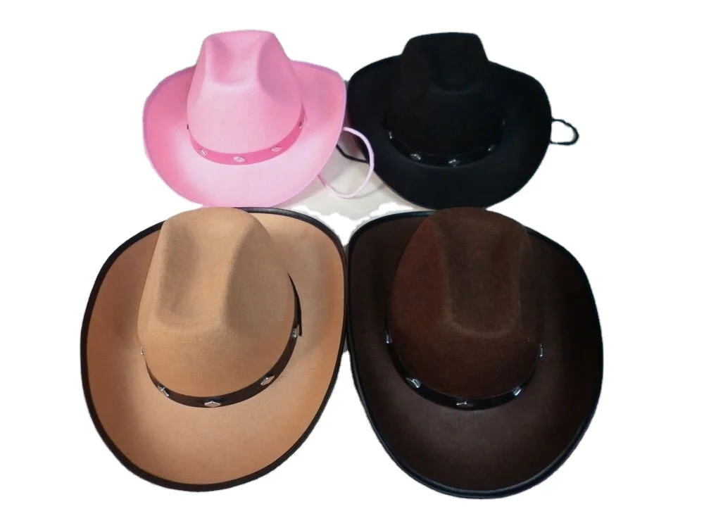 Factory Wholesale Custom Printing Promotional Felt Cap Hat Carnival Hat Cowboy Hat