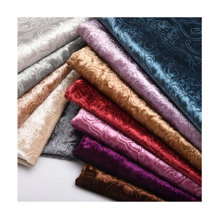 New Thick Ice Fleece Fabric European Style Dining Chair Cover Fabric Embossed Sofa Fabric