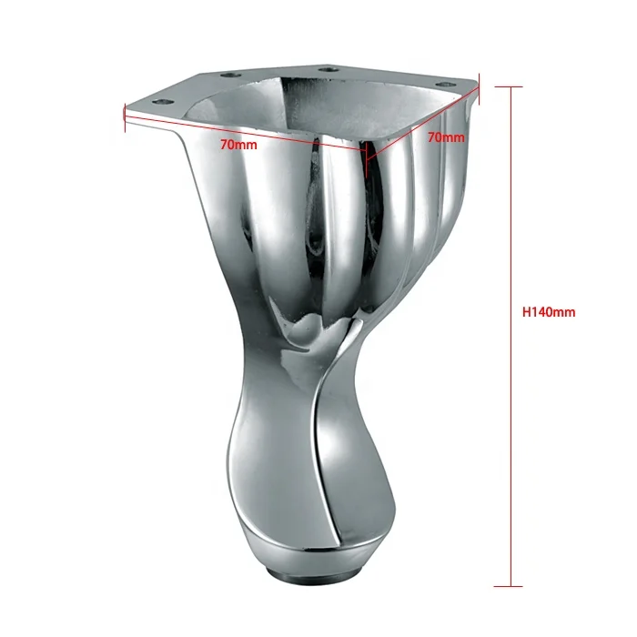 Luxury Design Zinc Alloy Cup Shape Furniture Accessories Polishing Metal Sofa Chair Legs Cabinet Feet for Bed