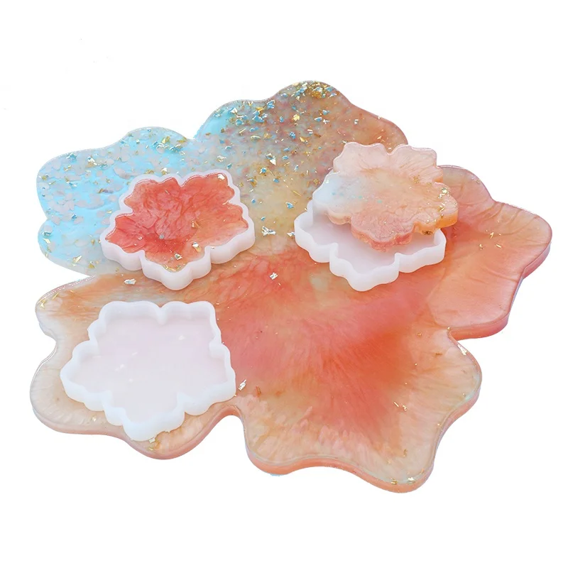 Osbang set for Handiwork and DIY sakura cup coaster Silicone Mold Resin Mold