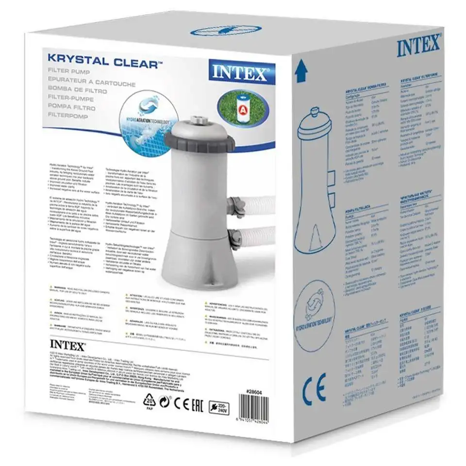 INTEX Factory Price 28604 INFLATABLE SWIMMING POOL 530 GPH CARTRIDGE FILTER PUMP(220-240 VOLT) 2 buyers