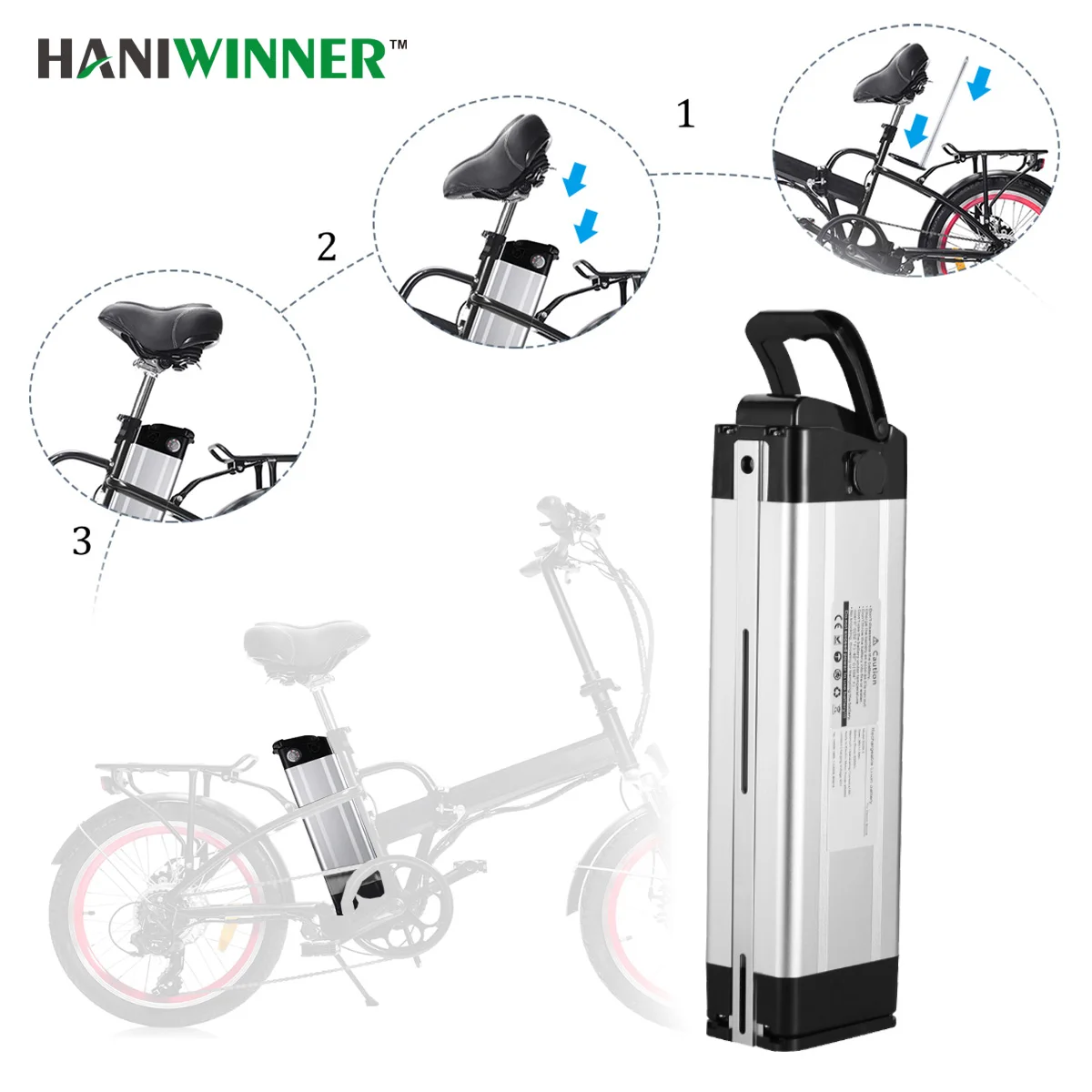 US Stock Shenzhen Factory Silver Fish Rechargeable Lifopo4 48V12Ah 1000W 36V Ebike Electric Bike 18650 Lithium Ion Batterie Cell