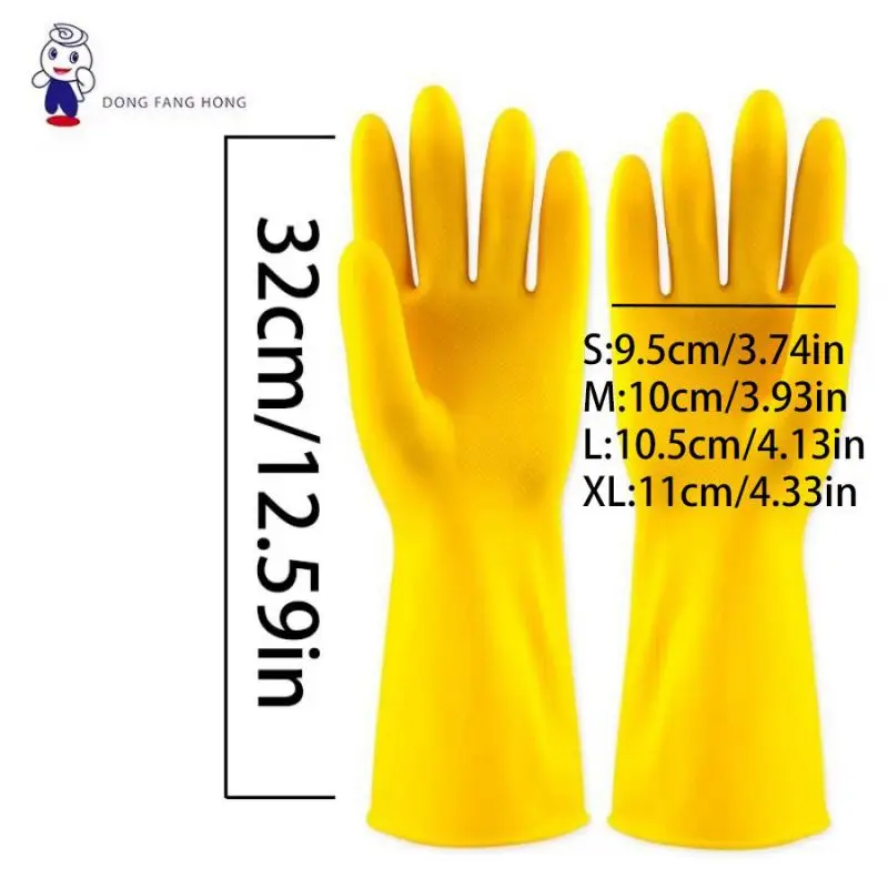 Guangzhou Factory Waterproof reusable household cleaning and dishwashing work gloves Natural rubber latex household gloves