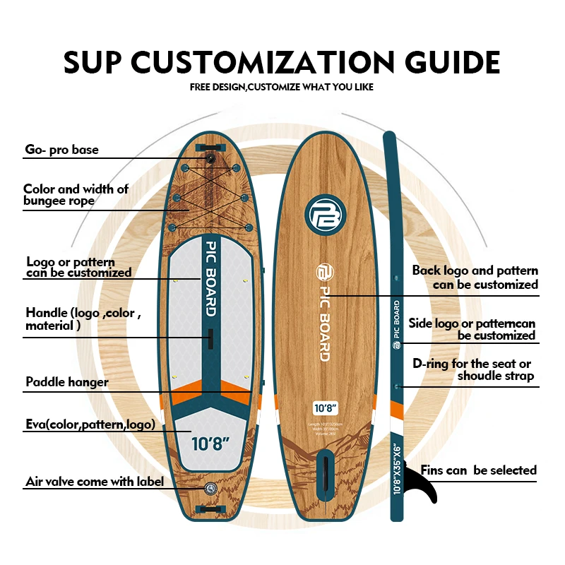 PIC BOARD Wholesale Factory Price High Quality Surfing Inflatable Sup Surfboards Stand Up Paddle Board