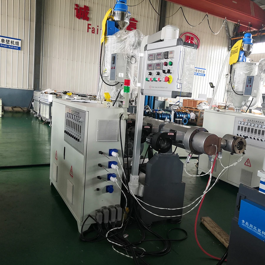 12-40mm Corrugated Plastic Pipe Machine High Speed Single Wall Corrugated Pipe Extrusion Line With Vacuum Pump Recycling Plastic
