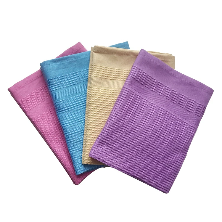 Custom Waffle Kitchen Tea Towel Set Microfiber Cloth Sublimation Printed Tea Dishcloths Waffle Towel