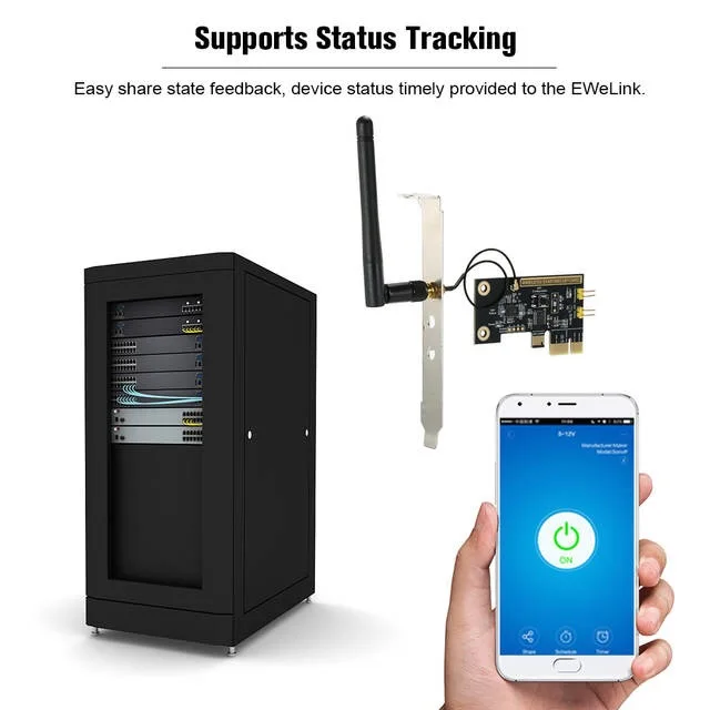 eWeLink WiFi Wireless Smart Switch Relay Module Mini PCI-e Desktop Switch Card Restart Switch Turn On/OFF PC Remote Control