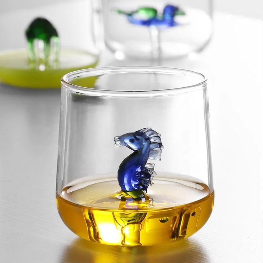 350ml Hot Selling Wholesale Whiskey Glasses Wine Glass Tumbler with Customized Design Inside Custom Creative Cup