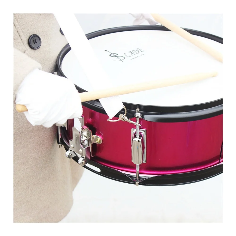 JELO AY-L4510 Professional Snare Drum Sheepskin Music Instrument with Shoulder Strap Includes Drum Musical Instruments