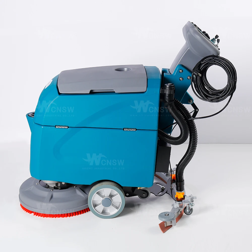 OR-V460 push-type ceramic tile battery powered floor scrubber machine in public area for hospitals
