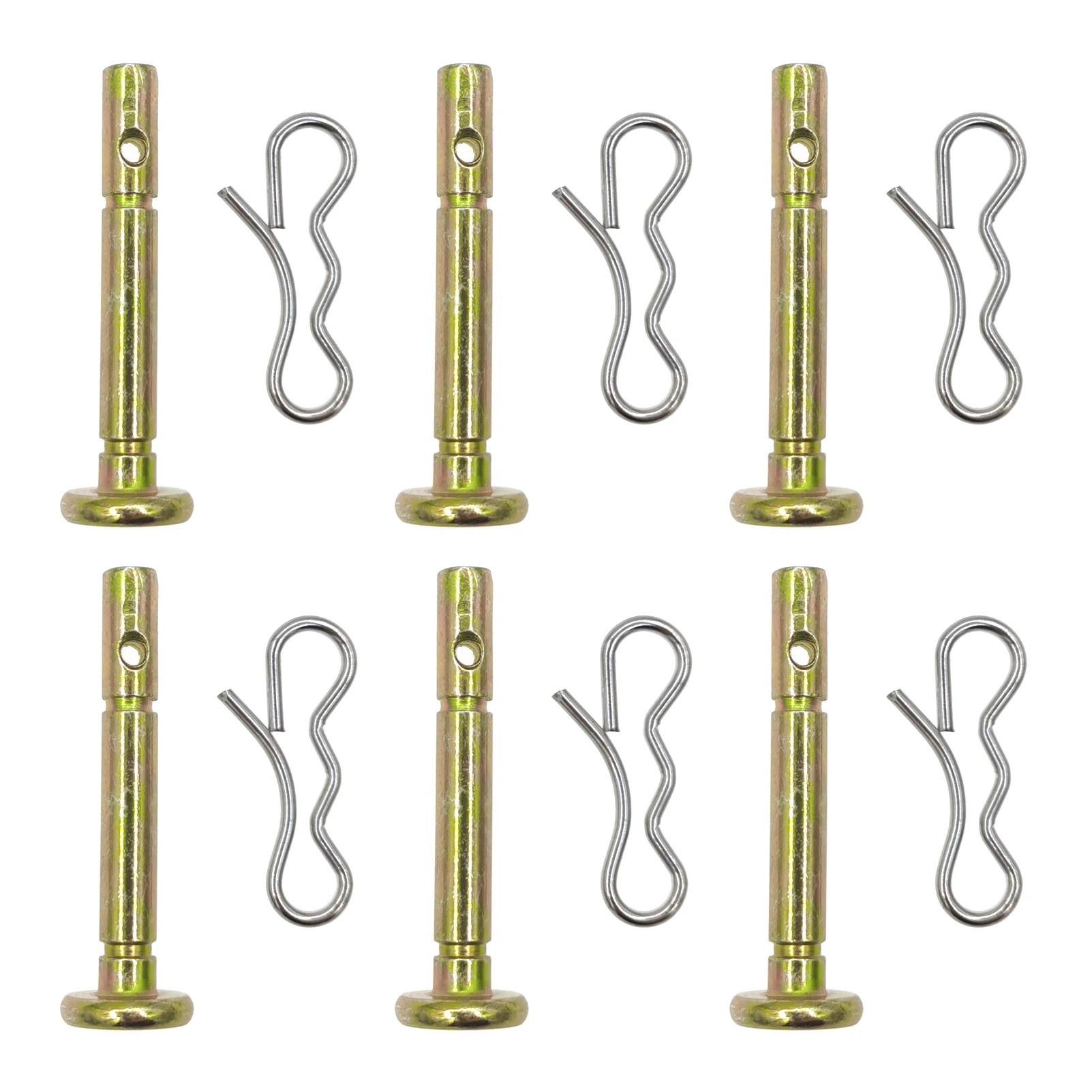 6 Pack Shear Pin and Cotter Pin for MTD 738-04155 CUB & Troy-bilt Snow Thrower Length 1.89in