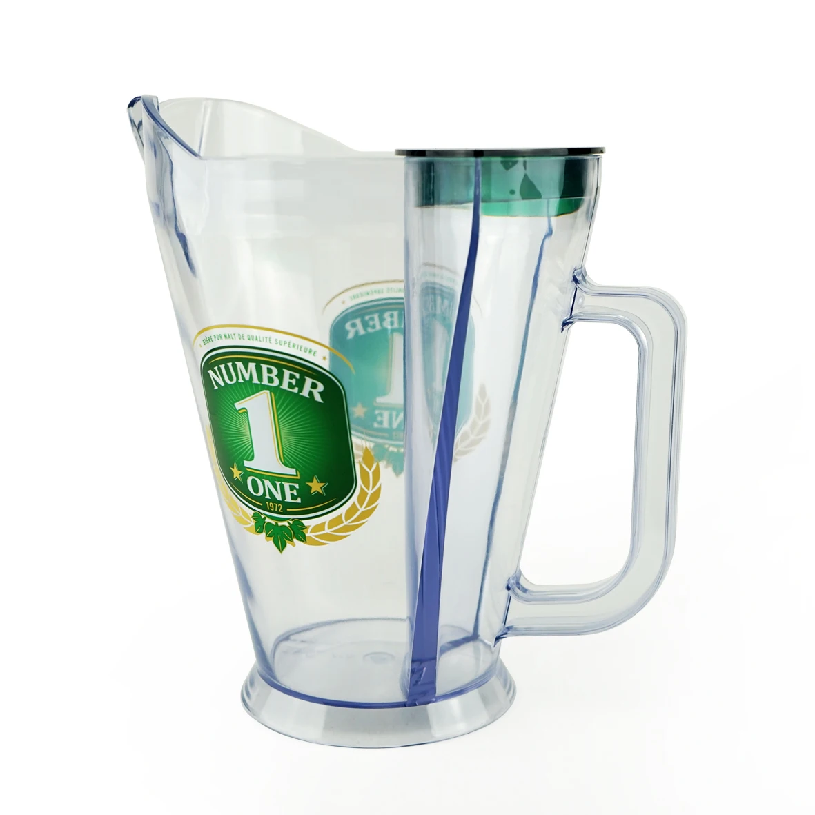 High quality 1.5L clear plastic ice Beer Jug, Beer pitcher