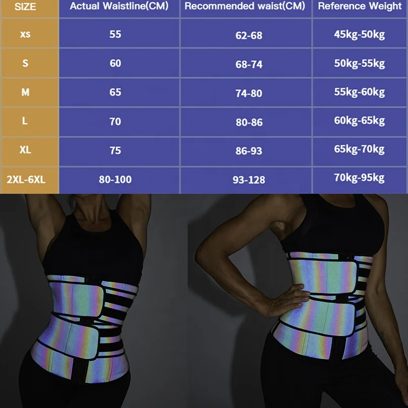 
2021 New Printing Logo Private Label Women Slimming Workout Compression Double Belt Neoprene Waist Trainer 