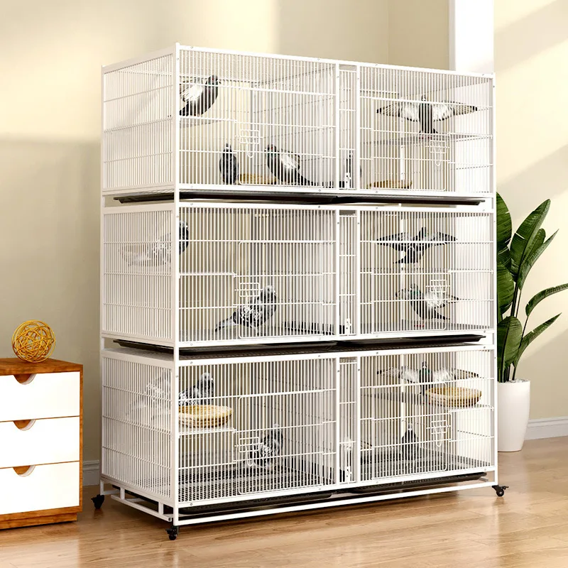 Luxury Large Parrot Bird Cage Play Top Pet Metal Cockatiel Macaw Cockatoo Crate House Bird Supplies