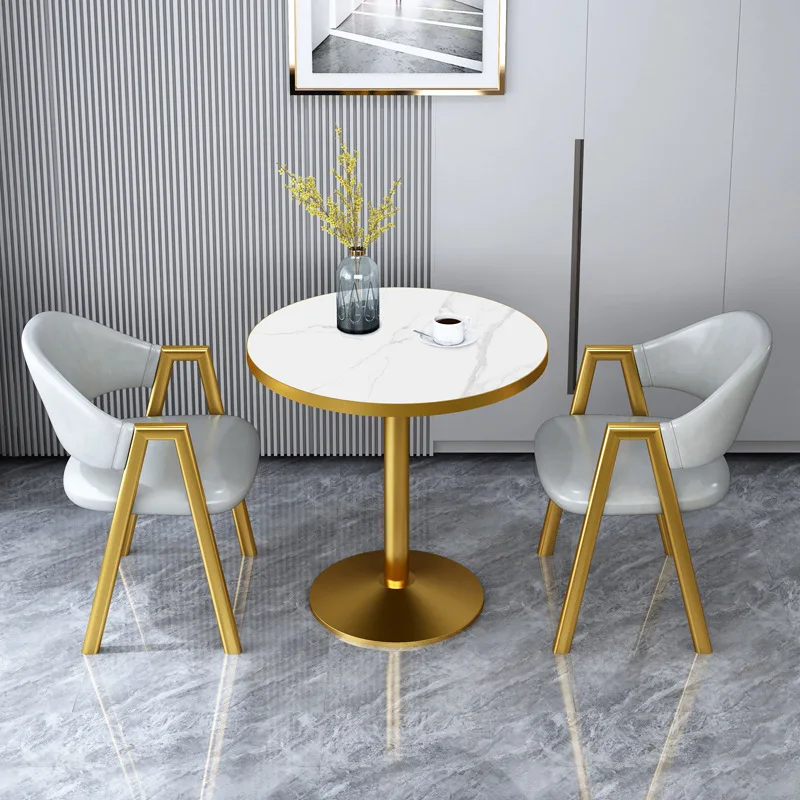 Nordic negotiation table leisure milk tea shop reception table home small round  table and chair
