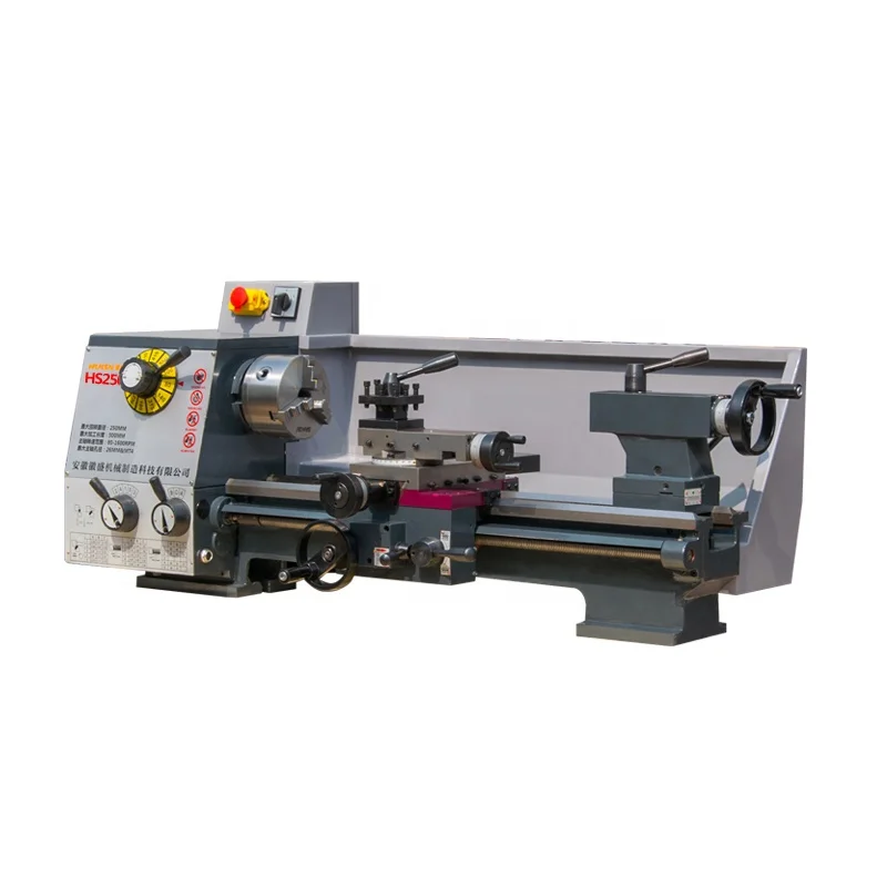 HUISN HS250-G Mechanical min metal lathe machine manual lathe for sale