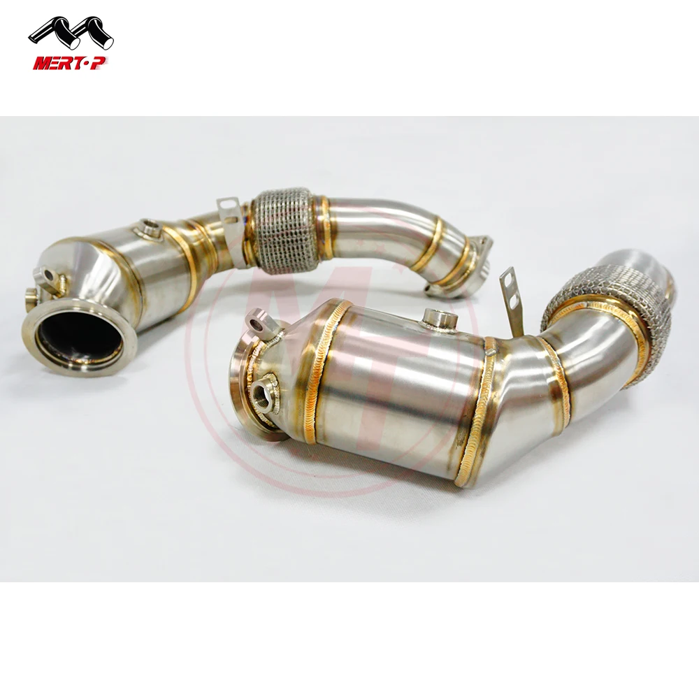 MERTOP RACE SS304 Catless BM * S63 N63 V8 F16 X5M X6M X5 X6 E70 E71 550I 650I 2011-2017 выхлопная