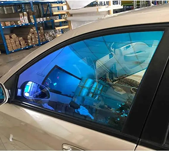 Good price blue purple chameleon tint film for car window super cool 88%VLT 99% UVR daytime privacy window solar tint