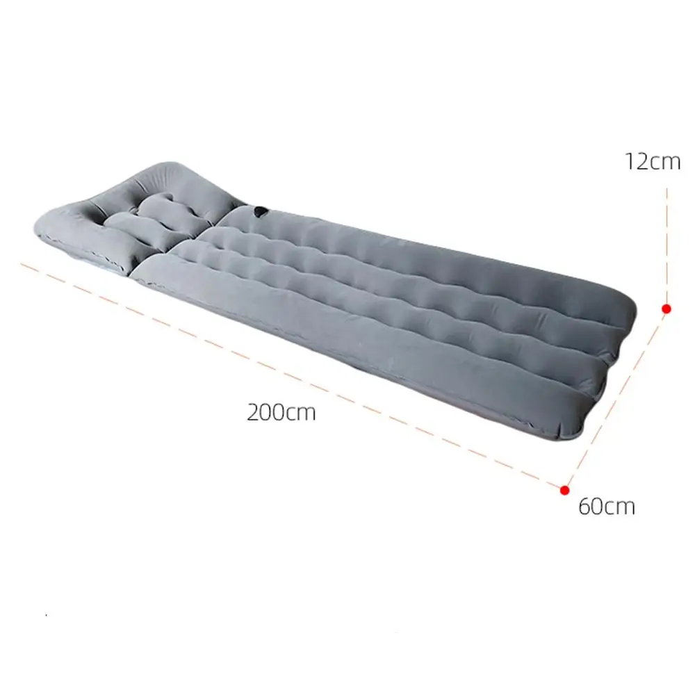 Outdoor Camping PVC Inflatable Sleeping Pad Mattress with Declining Back Ultralight PVC Air Floor Compact Travel Mat Bed