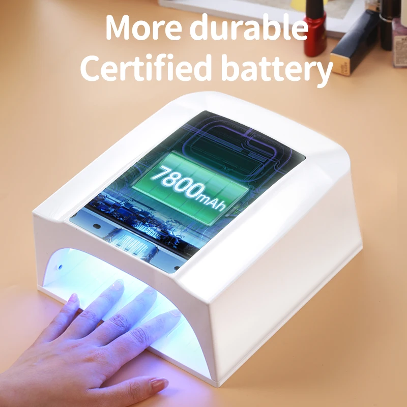Wholesale High Quality Nail Salon Uv Light 33pcs Bulbs Gel Dryer 72w Uv Led Nail Lamp For Nails with 7800mah /15600mah battery