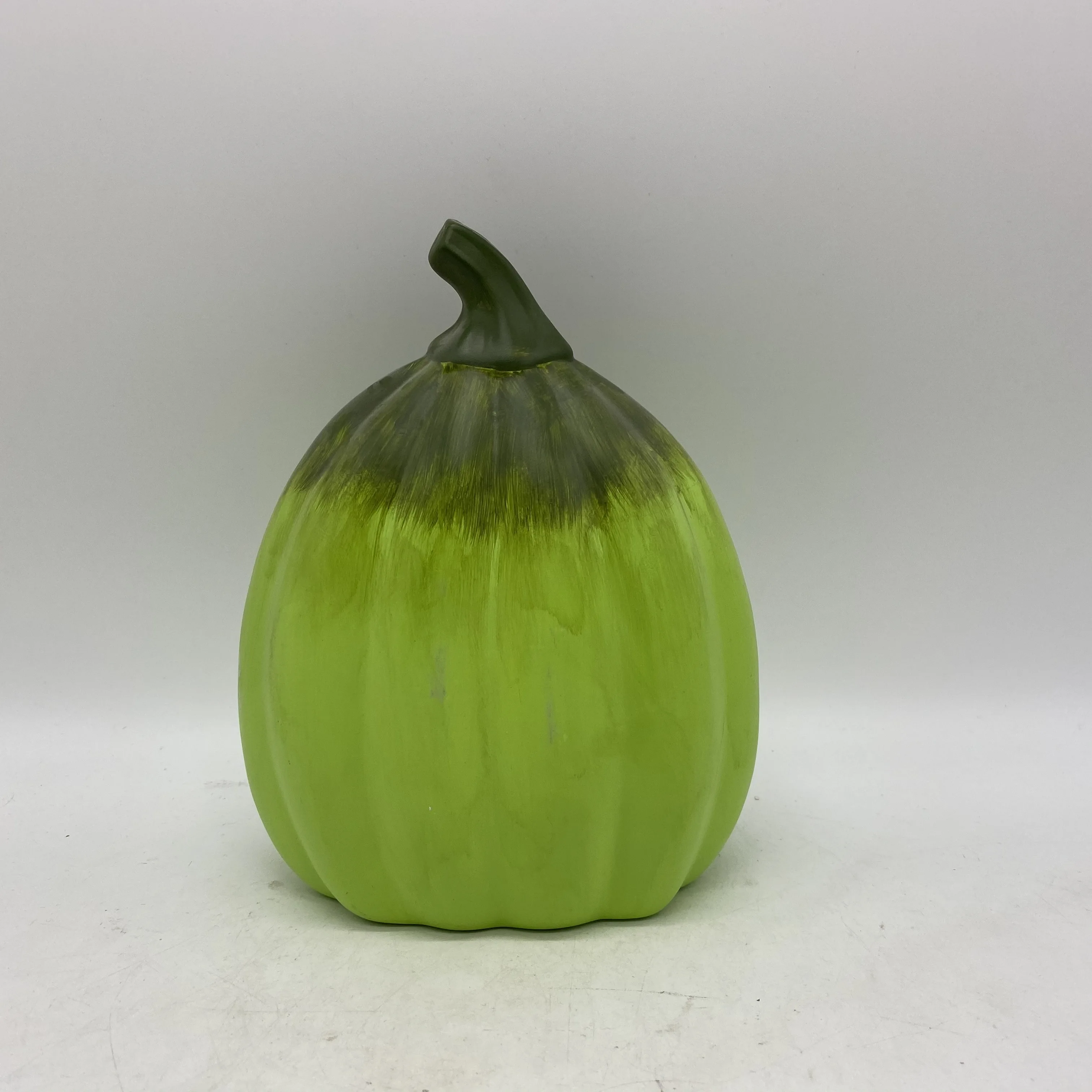 
new style ceramic holiday festical ornament halloween pumkin with led light 