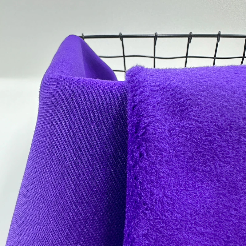 60% Polyester 35% Cotton 5% Spandex Soft Knitted Terry Coral Flannel Fleece 350 Gsm Heavy French Terry Cloth Fabric Wholesale