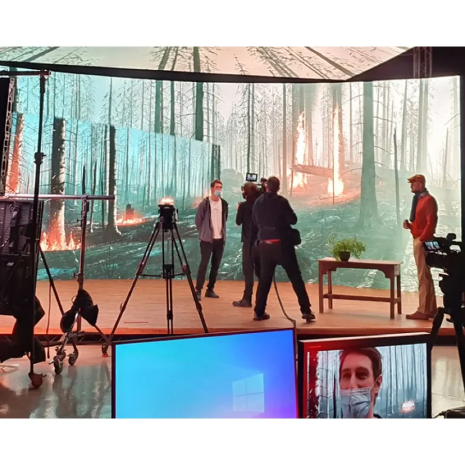 7680 Гц VFX XR студийный светодиодный экран нереальный двигатель 3D VR захватывающий сценический полноцветный светодиодный дисплей для помещений P2.604Virtual Production Led