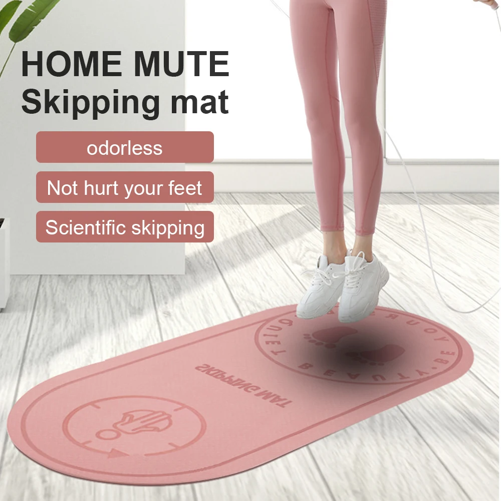 Wholesale Non-Slip Foldable Multi-Functional Fitness Exercise Tpe Yoga Anti Slip Jump Rope Mat Skipping
